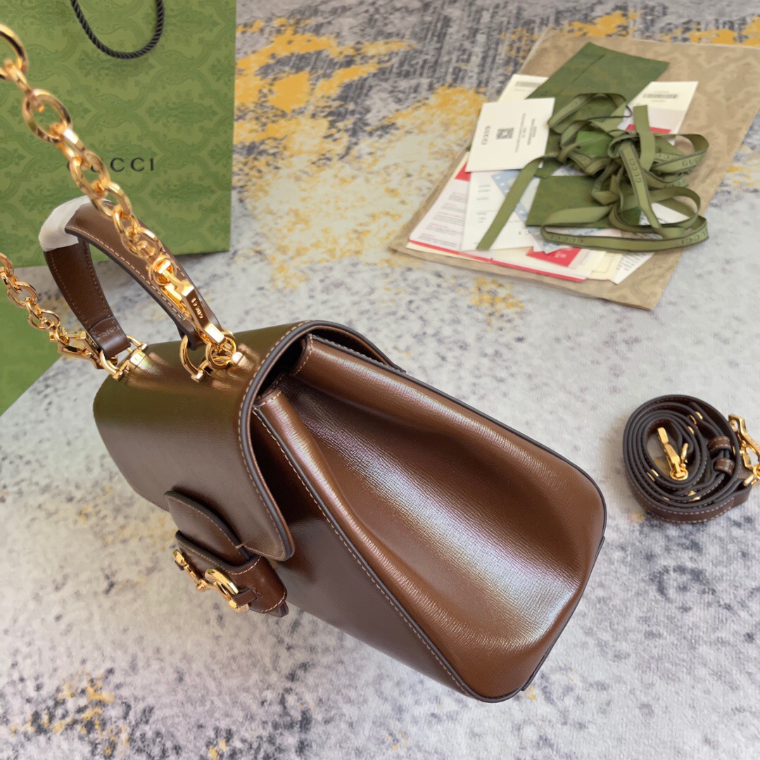 Gucci new hand-held crossbody saddle bag