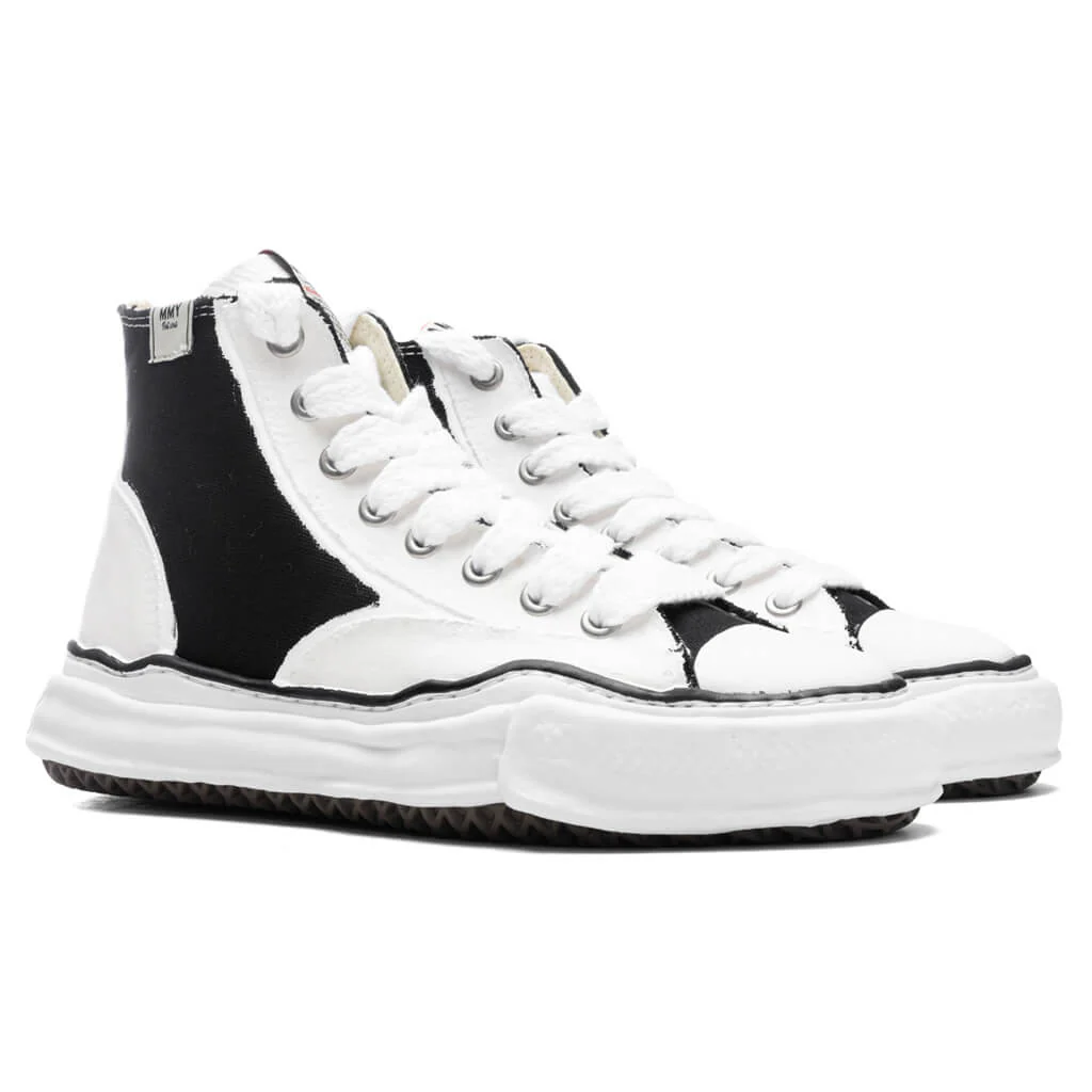 MIHARA YASUHIRO Peterson High OG Sole Rubber Painted Canvas Sneaker - Black/White
