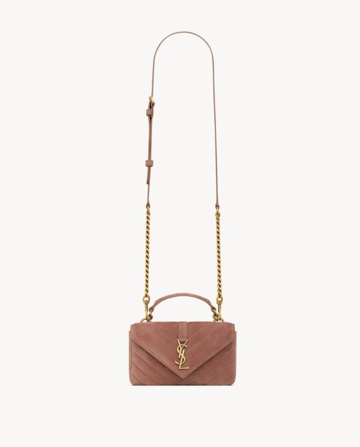 Saint Laurent YSL COLLEGE suede mini bag