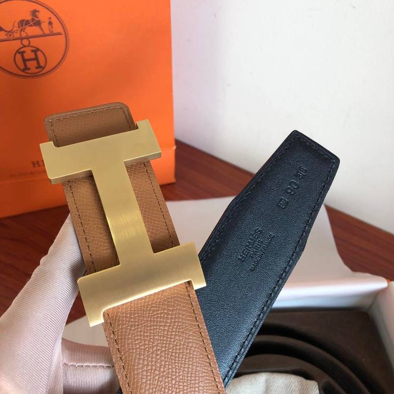Hermes Mini Constance Guillochee Belt Buckle & Reversible Brown Belt 380MM