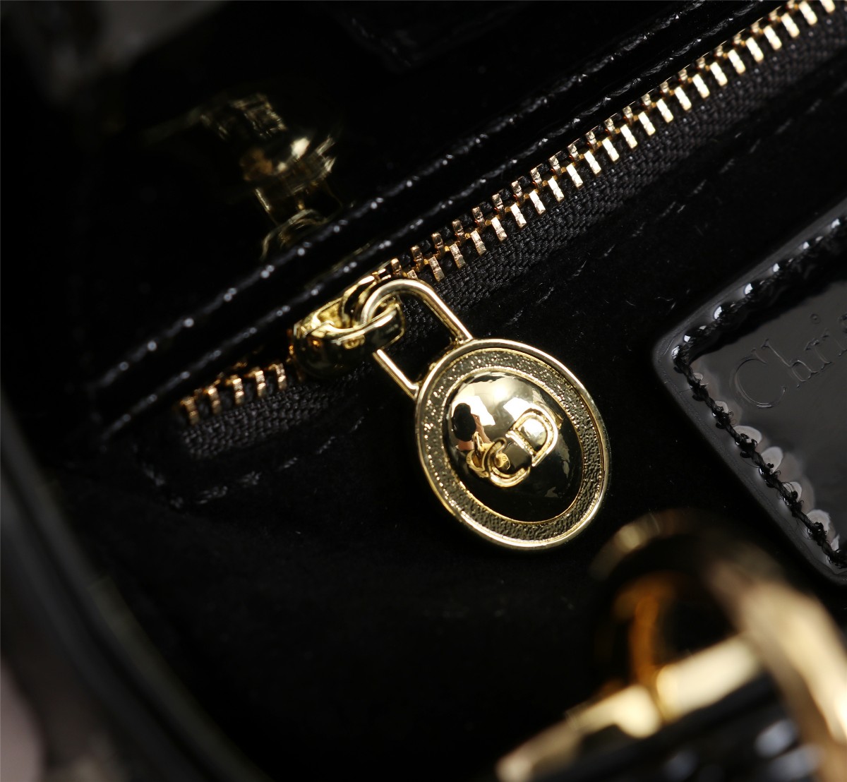 Dior The LADY DIOR Bag Black Patent Cannage Calfskin M0505OWCB_M900  AAA Quality