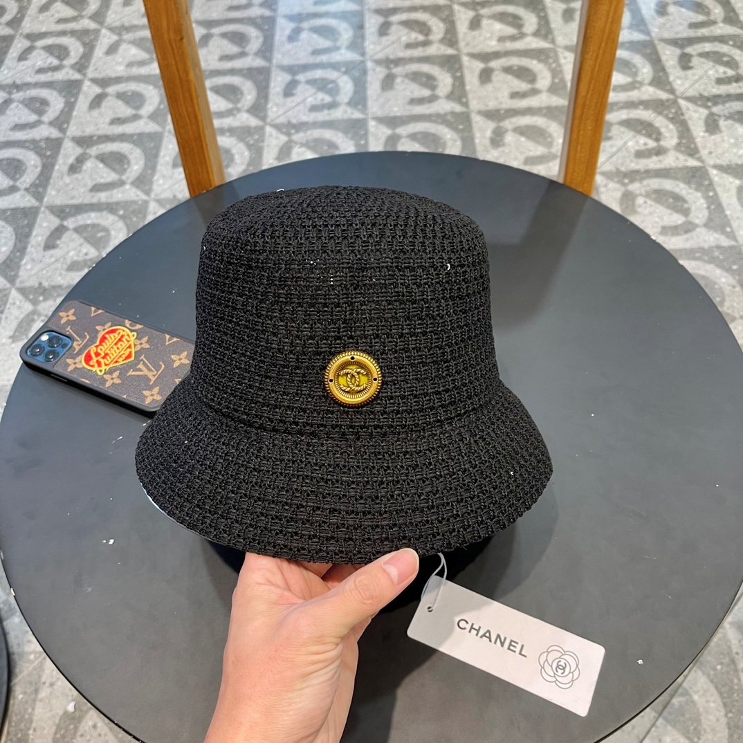 Chanel Hollow Breathable Fisherman's Hat Sunhat