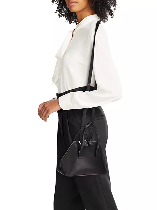 The Row  Mini Devon Leather Top Handle Bag