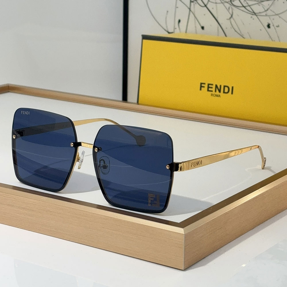 Fendi Butterfly Metal Frame Mirror Sunglasses Top quality
