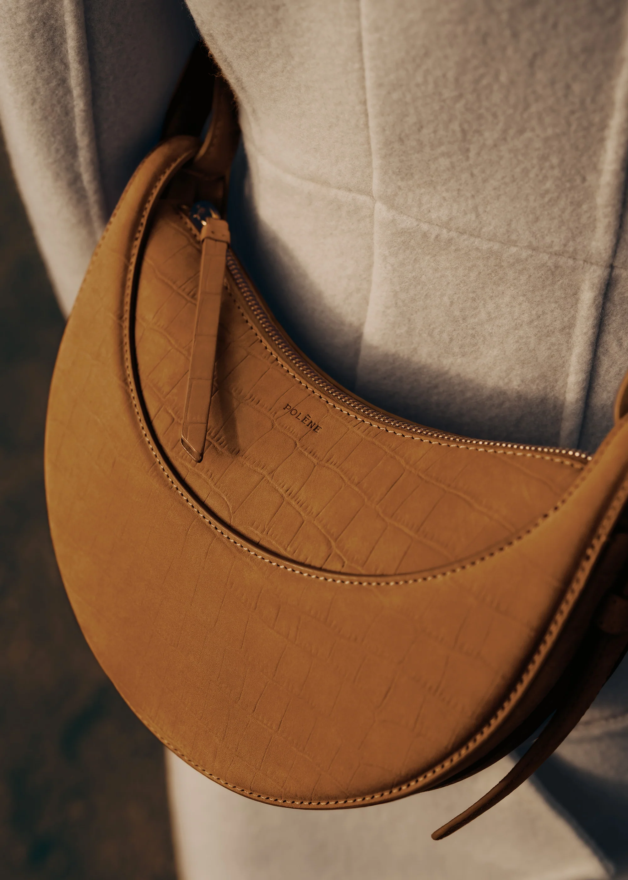 Polène Numéro Dix - Crocodile Nubuck Cinnamon