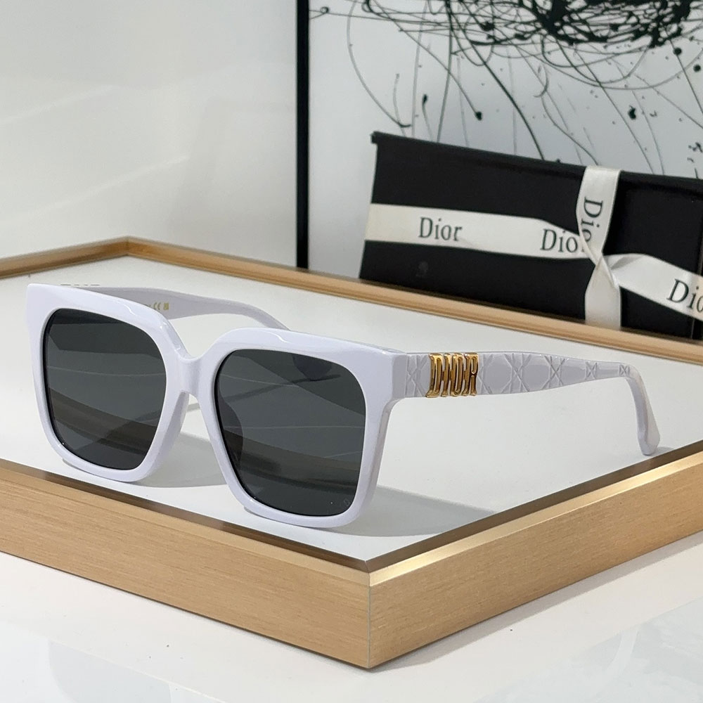 Dior Mirror Leg Stereoscopic Logo sunglasses Top quality