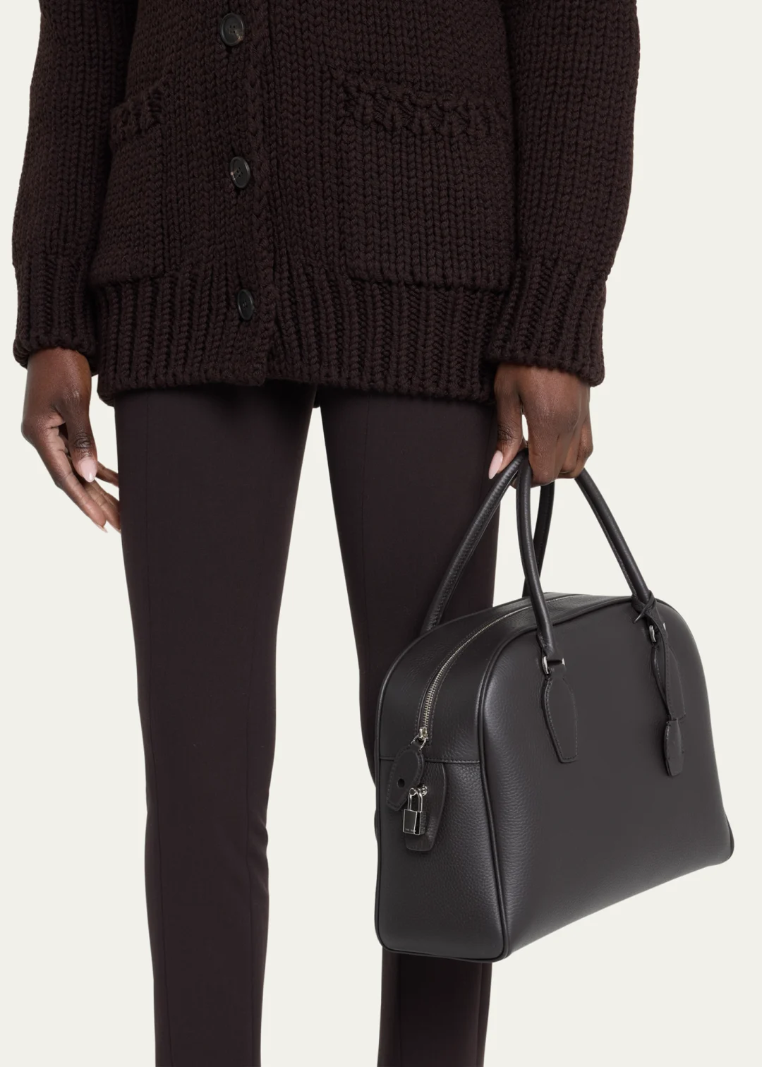 THE ROW India 12.00 Top Handle in Deerskin Leather