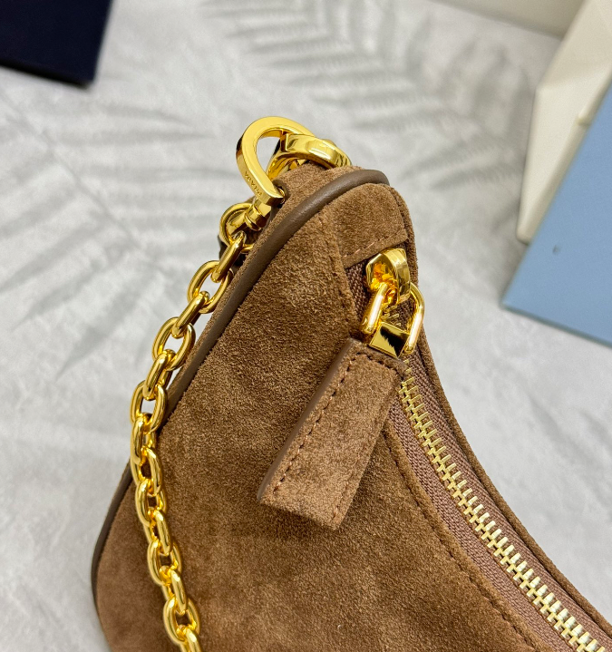 PRADA New Suede Deerskin Underarm Bag