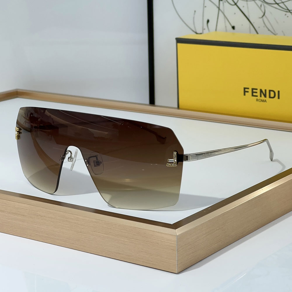 Fendi Aviator Rimless Sunglasses Top quality