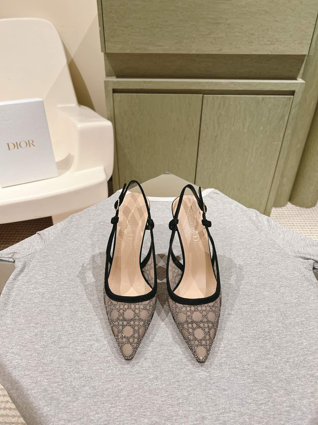 Dior early spring new diamond studded high heels