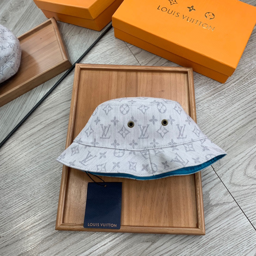 Louis Vuitton LV Reversible Cotton Printed Fisherman's Hat Sunhat