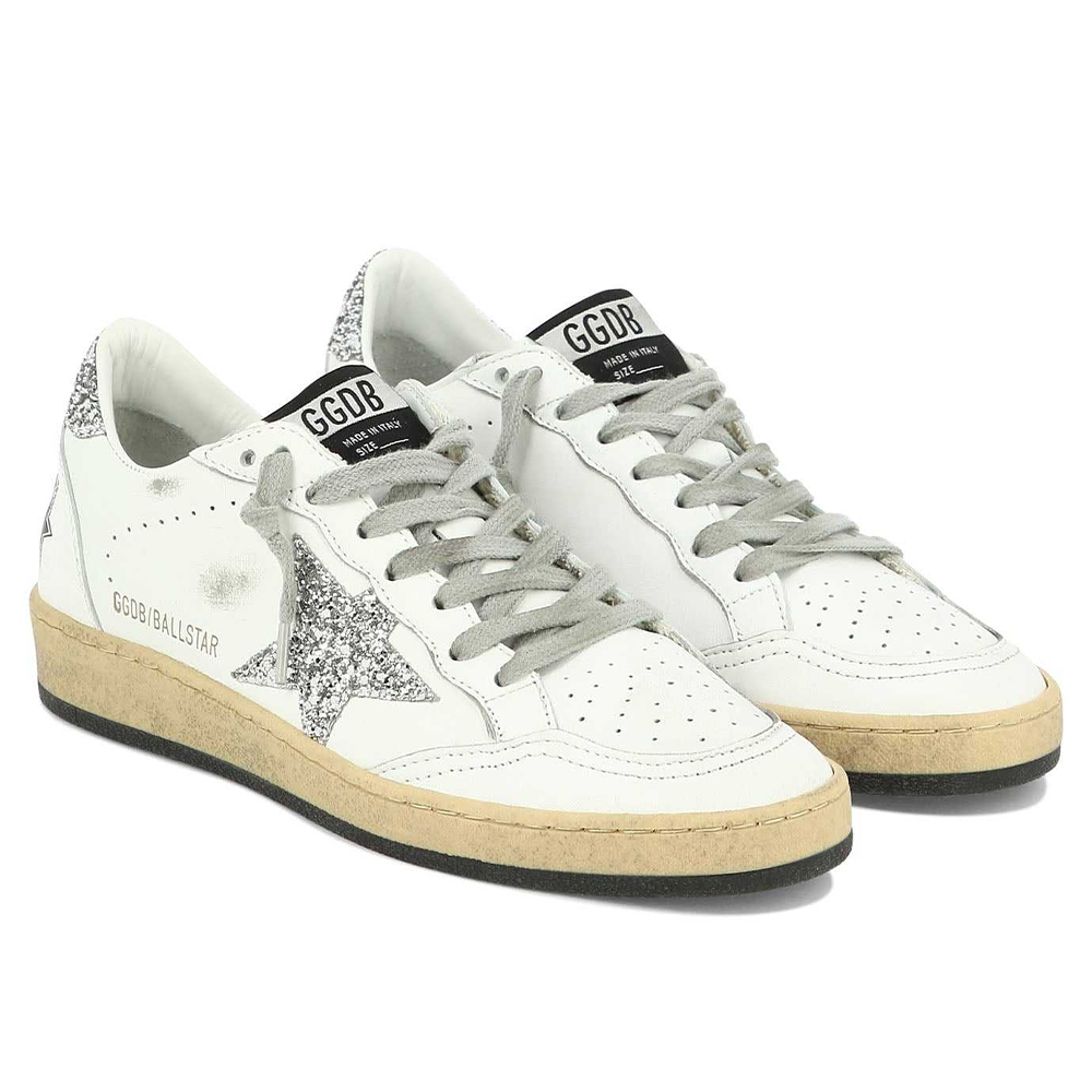 Golden Goose Ball Star Leather round-soled platform sneakers