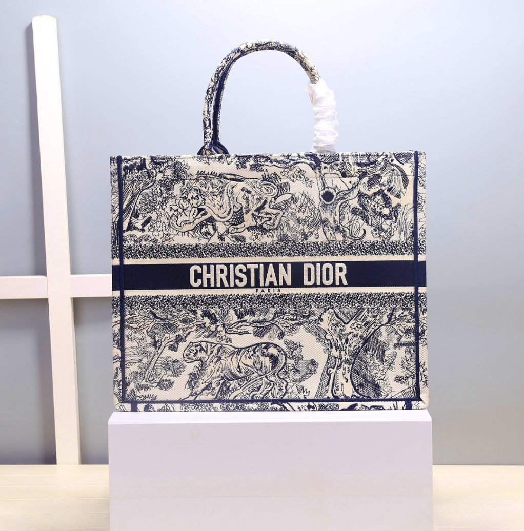 DIOR Large Blue Vintage Tote Bag