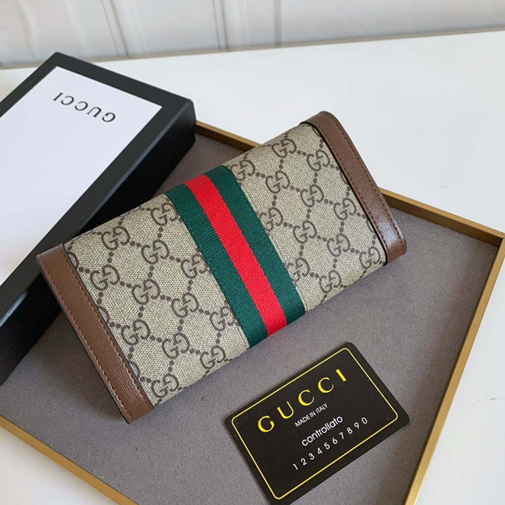 Gucci Unisex GG Long Wallet