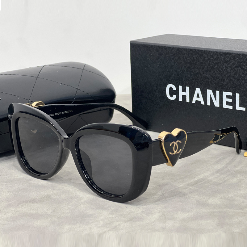 Chanel heart logo sunglasses