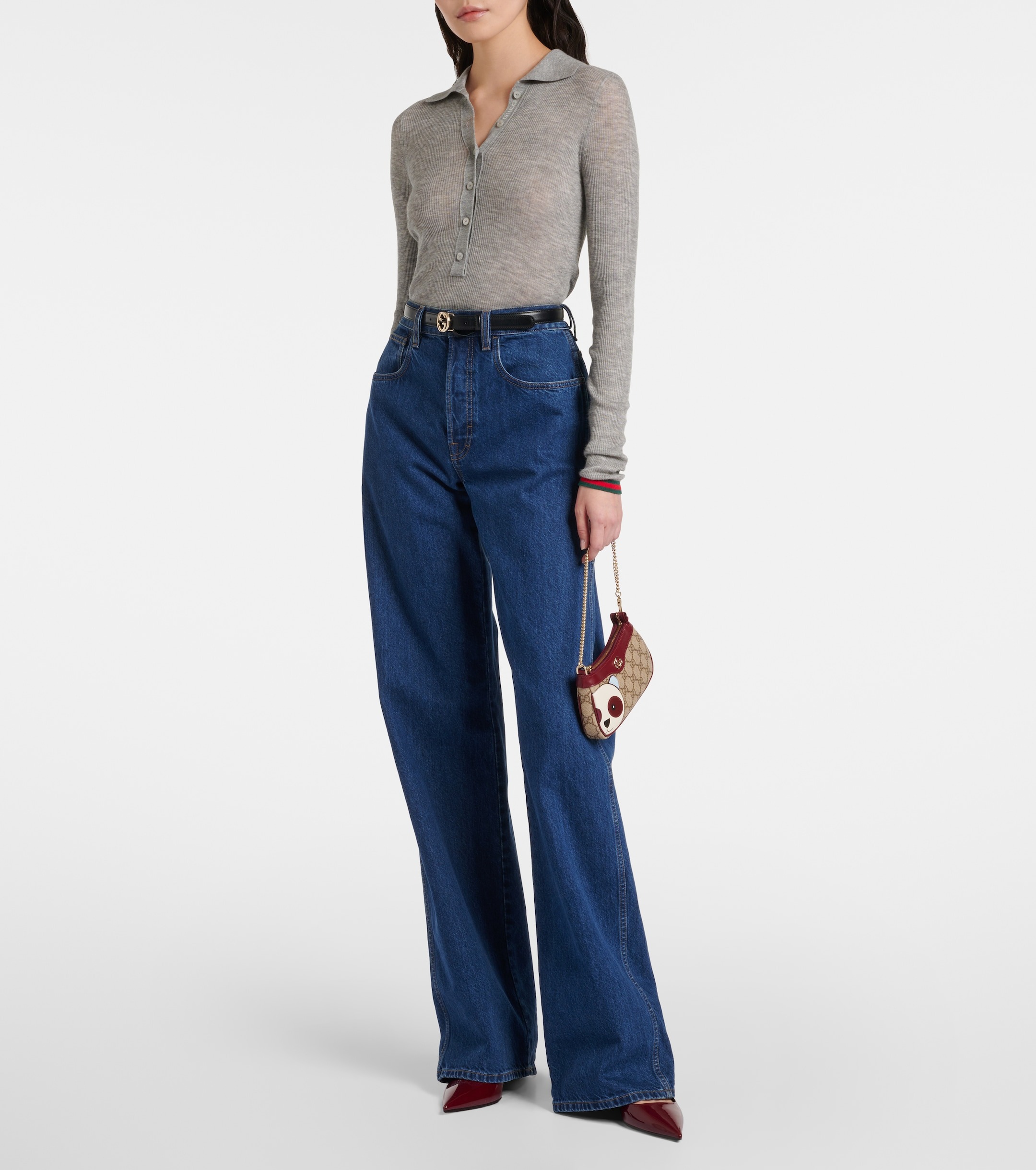 Gucci Mini panda-appliqué shoulder bag