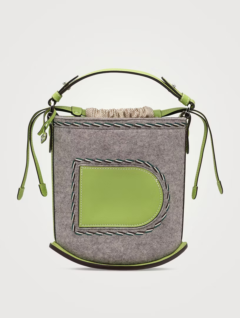 DELVAUX Pin Mini Bucket Felt Supple Calf