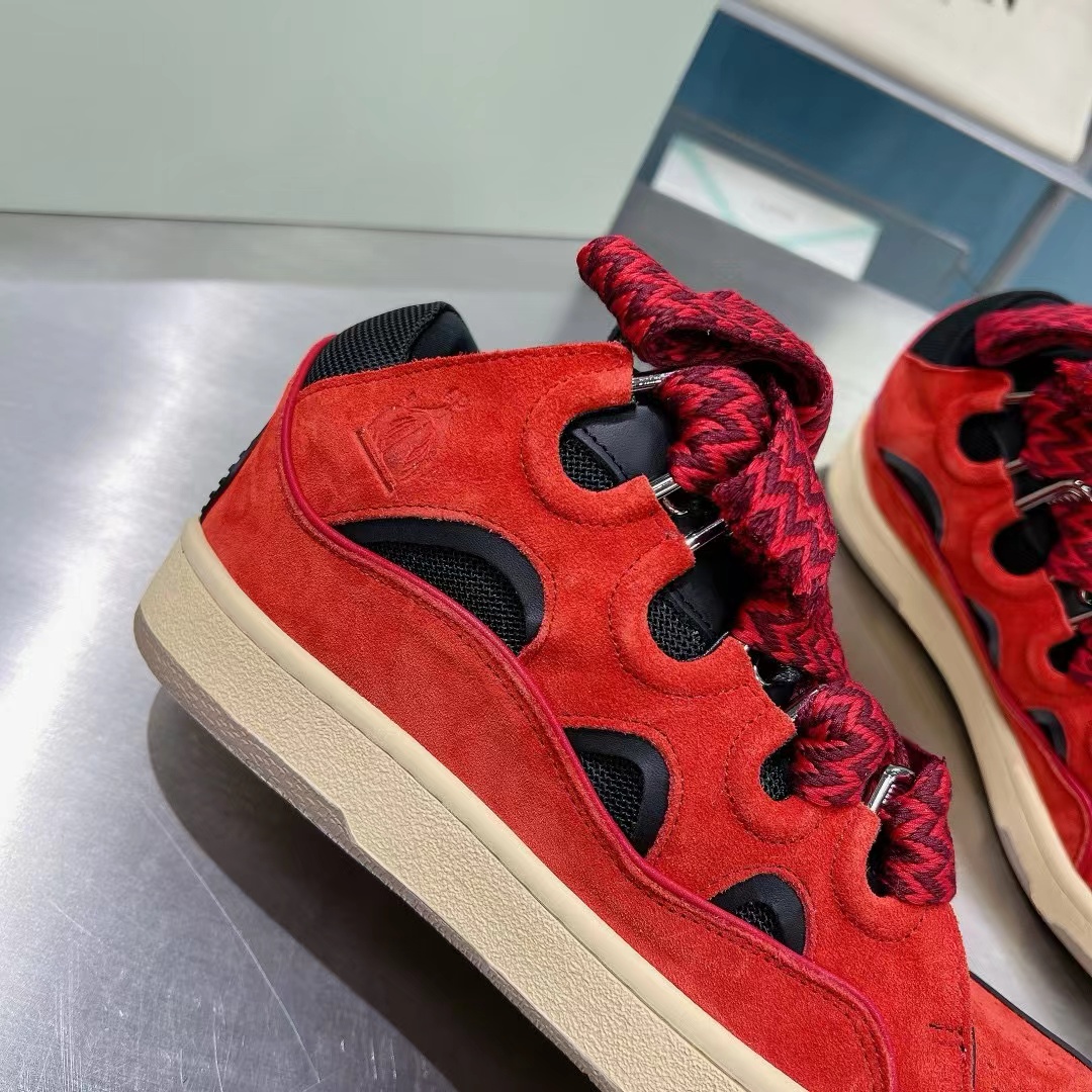 Lanvin LEATHER CURB SNEAKERS