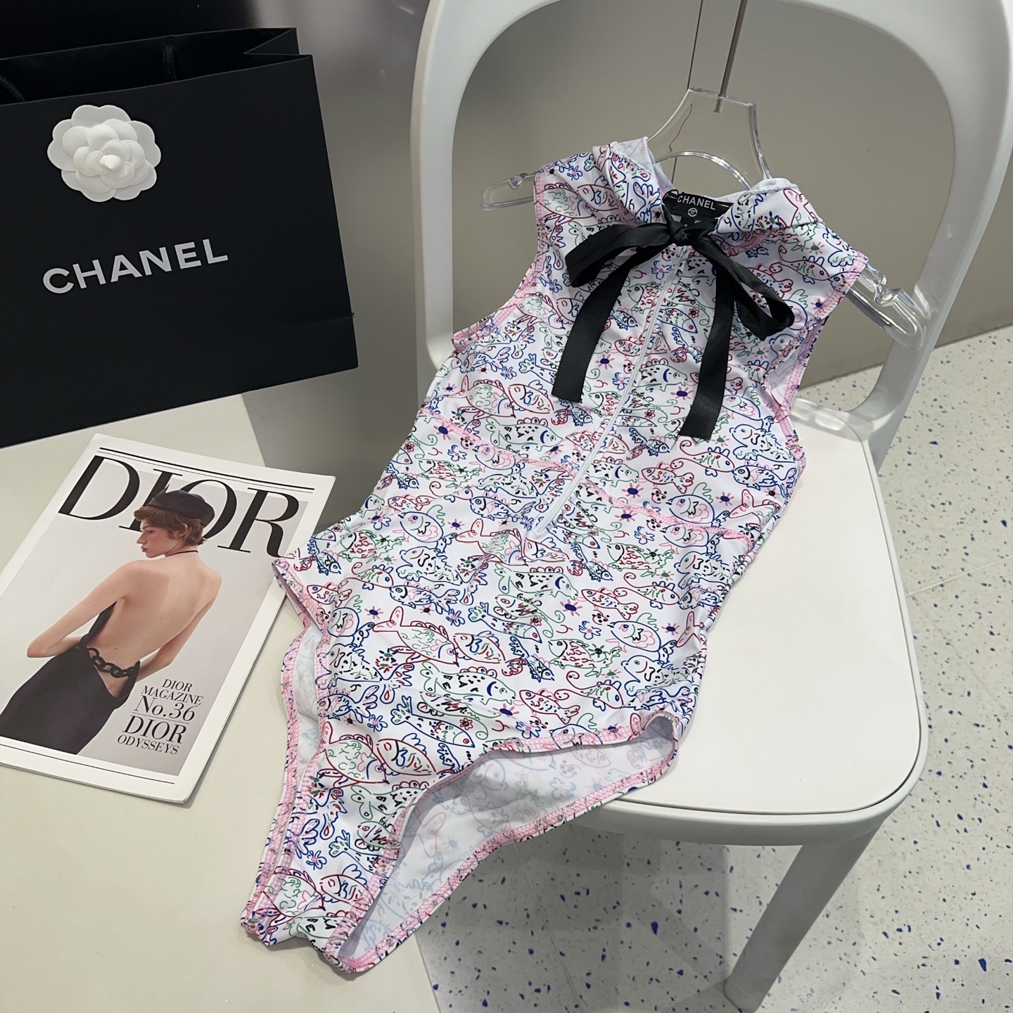 Chanel two piece Swimsuit Swimwear