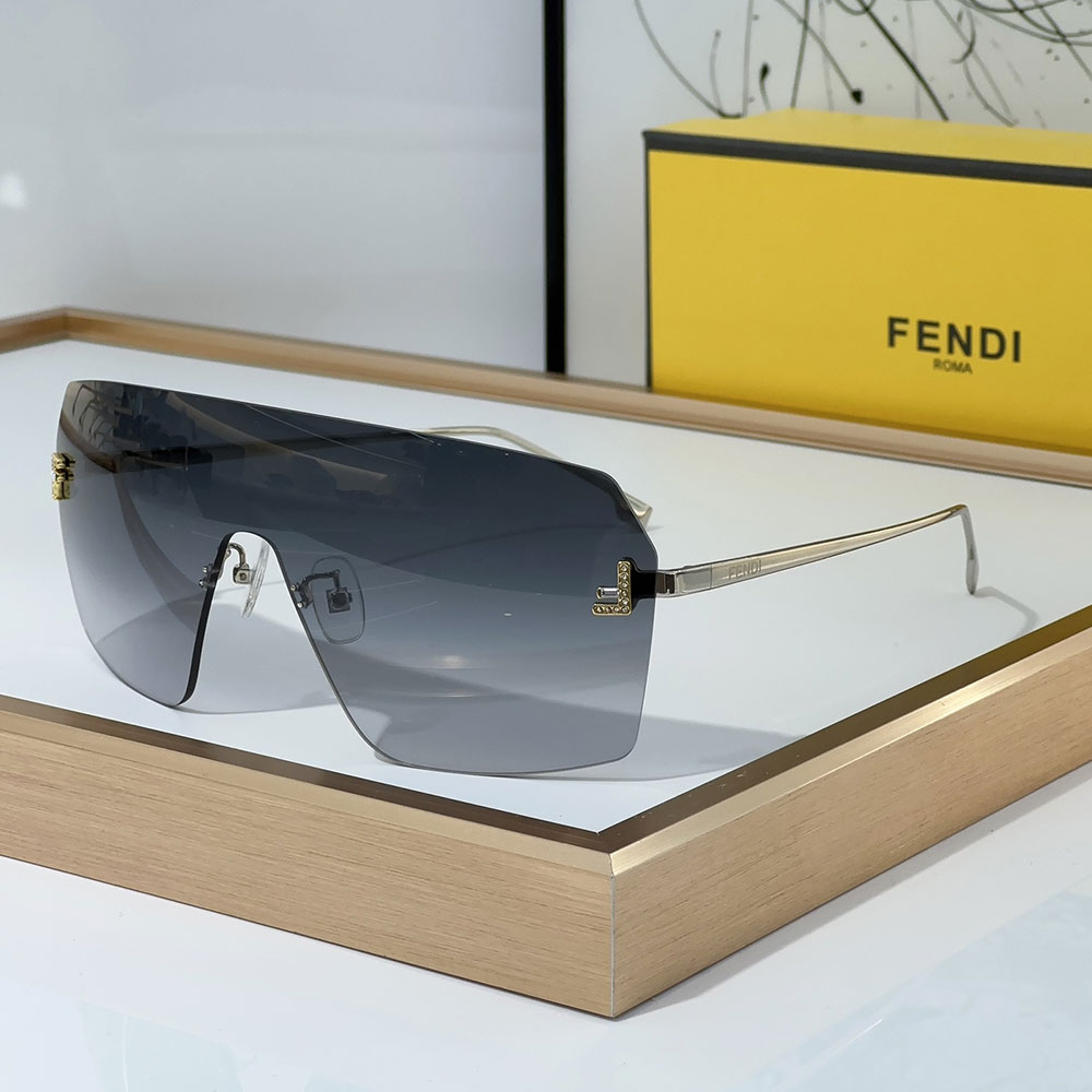 Fendi Aviator Rimless Sunglasses Top quality