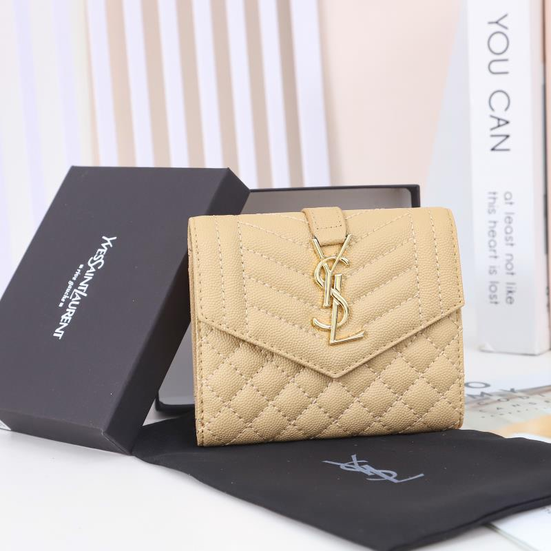 Saint Laurent YSL Grained Leather Wallet