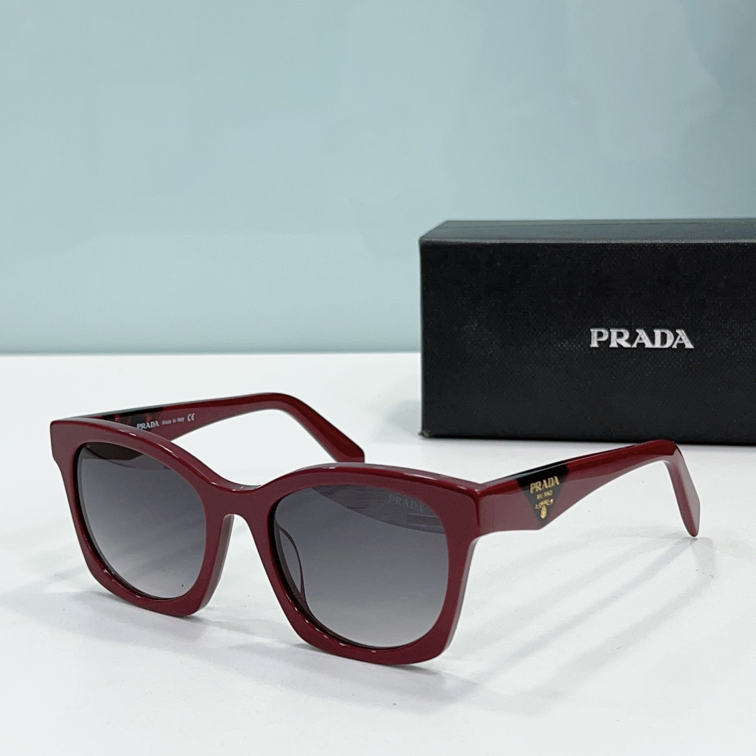 Prada Mirror leg print Logo sunglasses Top quality