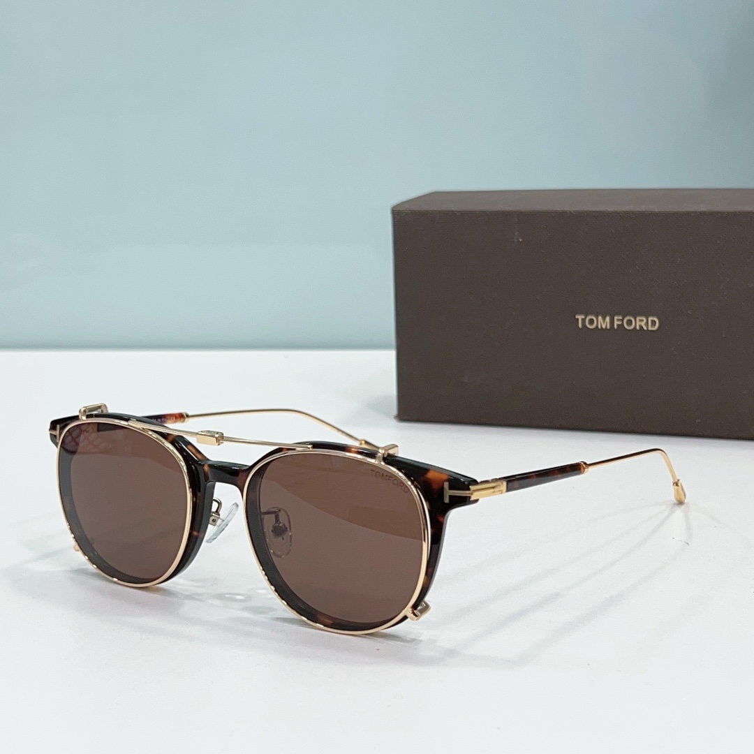 Tom Ford Round Metal Thin Frame Sunglasses Top Quality