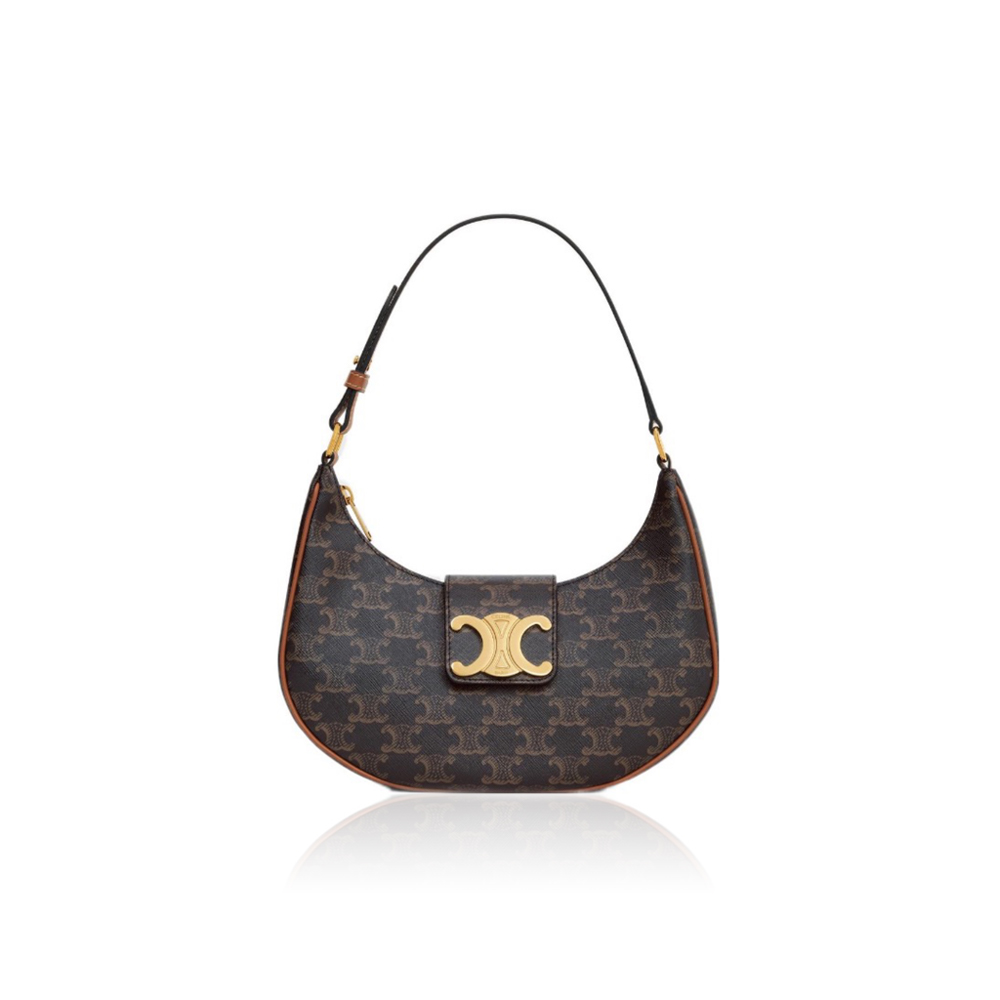 Celine Triomphe Canvas&Leather hand shoulder bag
