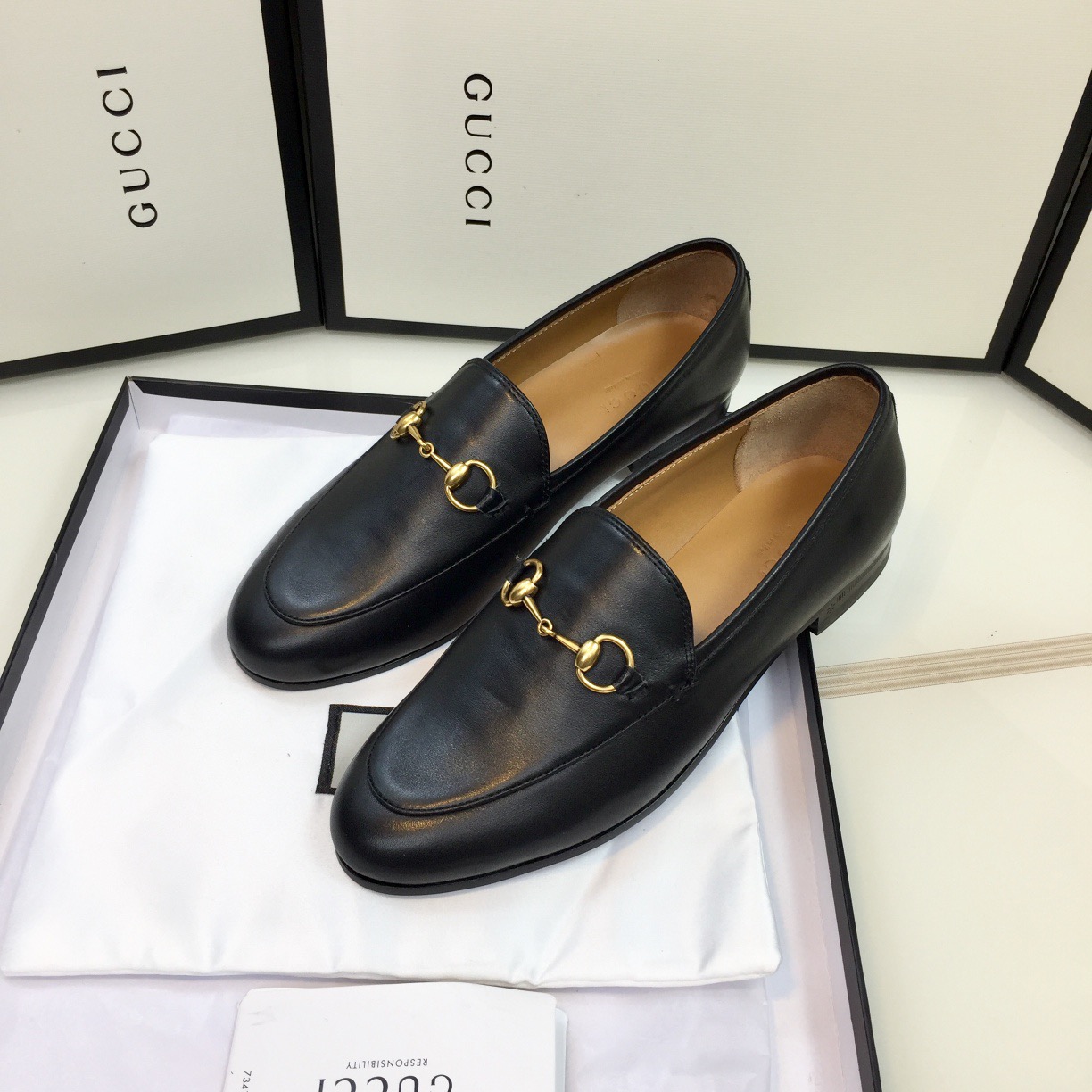 Gucci classic rhinestone horsebit half-slipper loafer