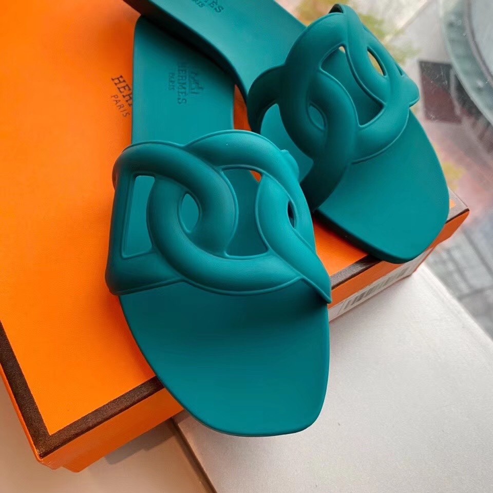 Hermes Jelly slippers