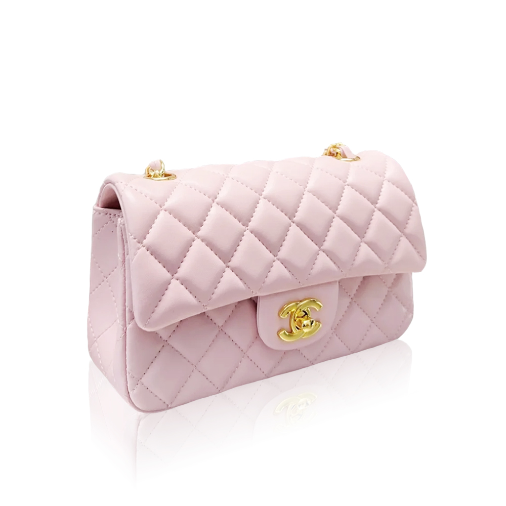 Chanel Classic Pink Flag Bag Small 20cm- Lambskin