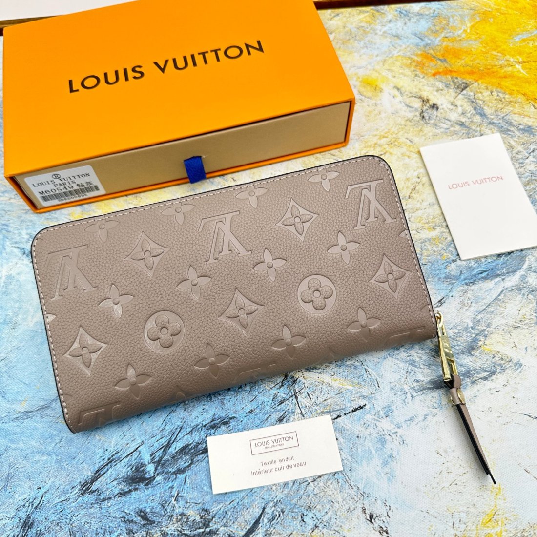 Louis Vuitton LV Zippy Embossed Cowhide Wallet