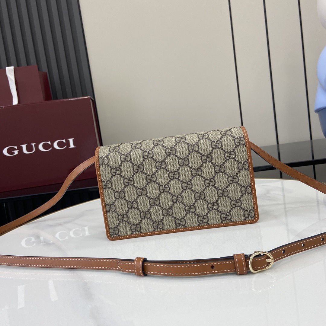 GUCCI Emblem GG ultra mini shoulder bag