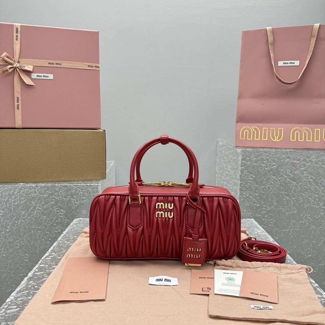 MiuMiu arcadie matelassé nappa leather bag