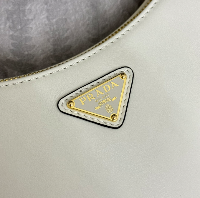 PRADA New Plain White Armpit Bag