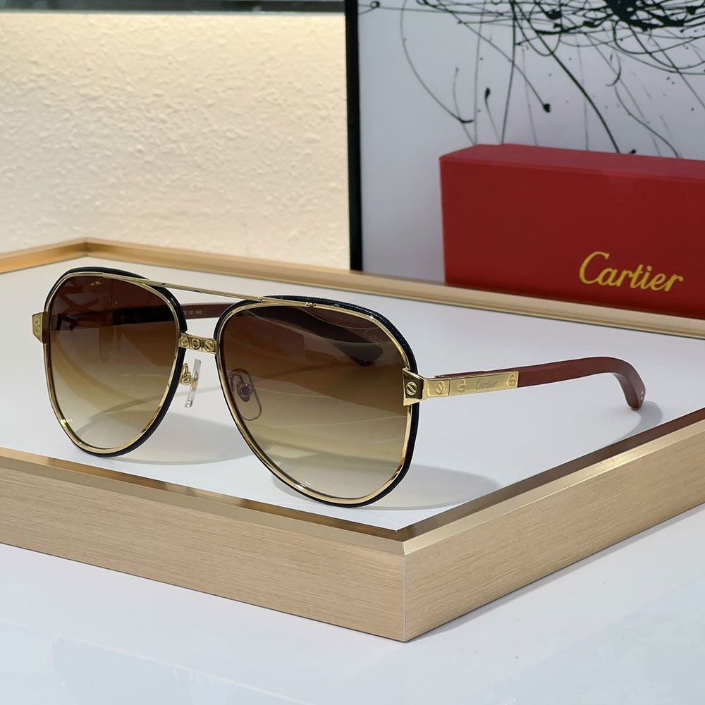 Cartier Aviator Metal Sunglasses Top quality