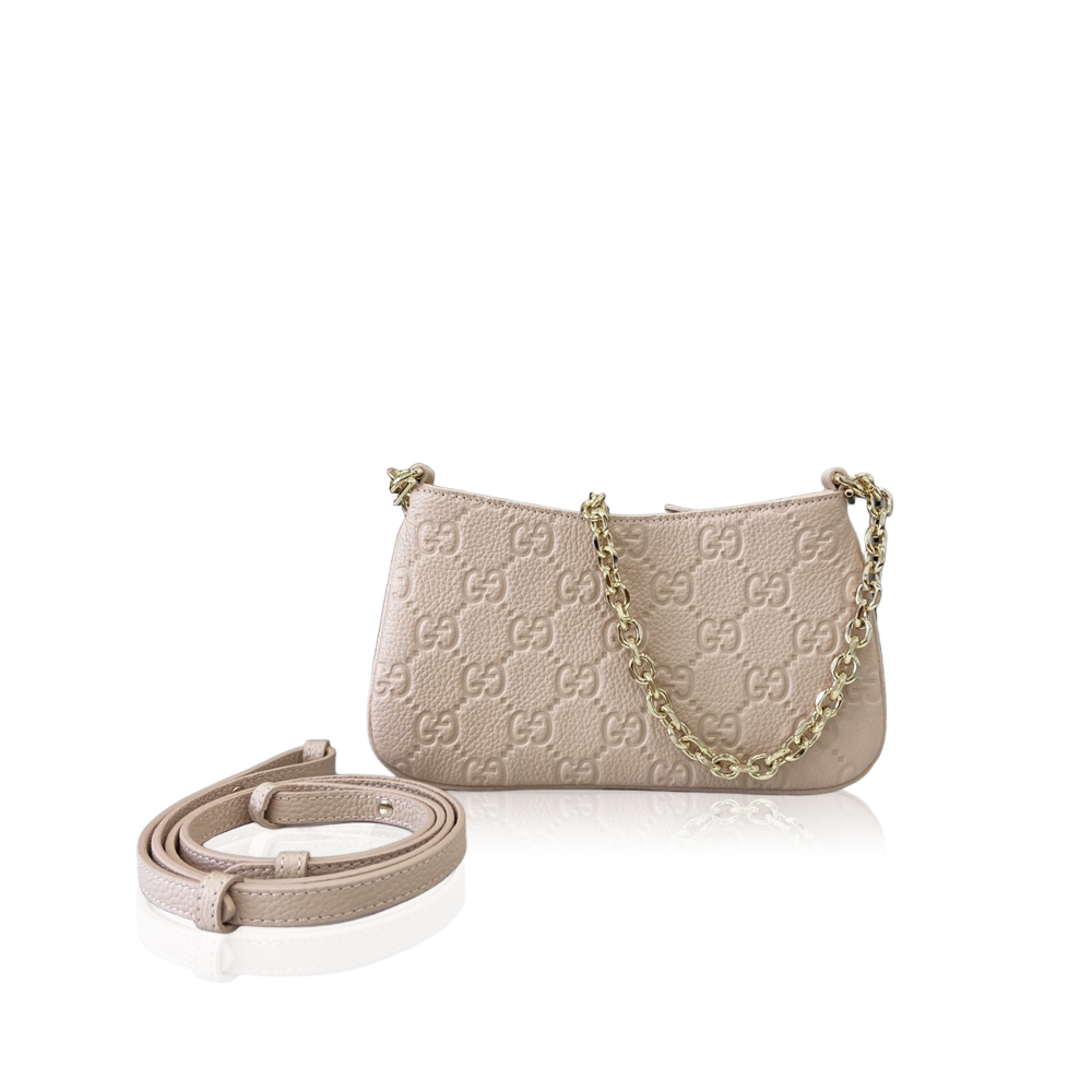 Gucci Emblem Series Small Shoulder Bag - Pink Color