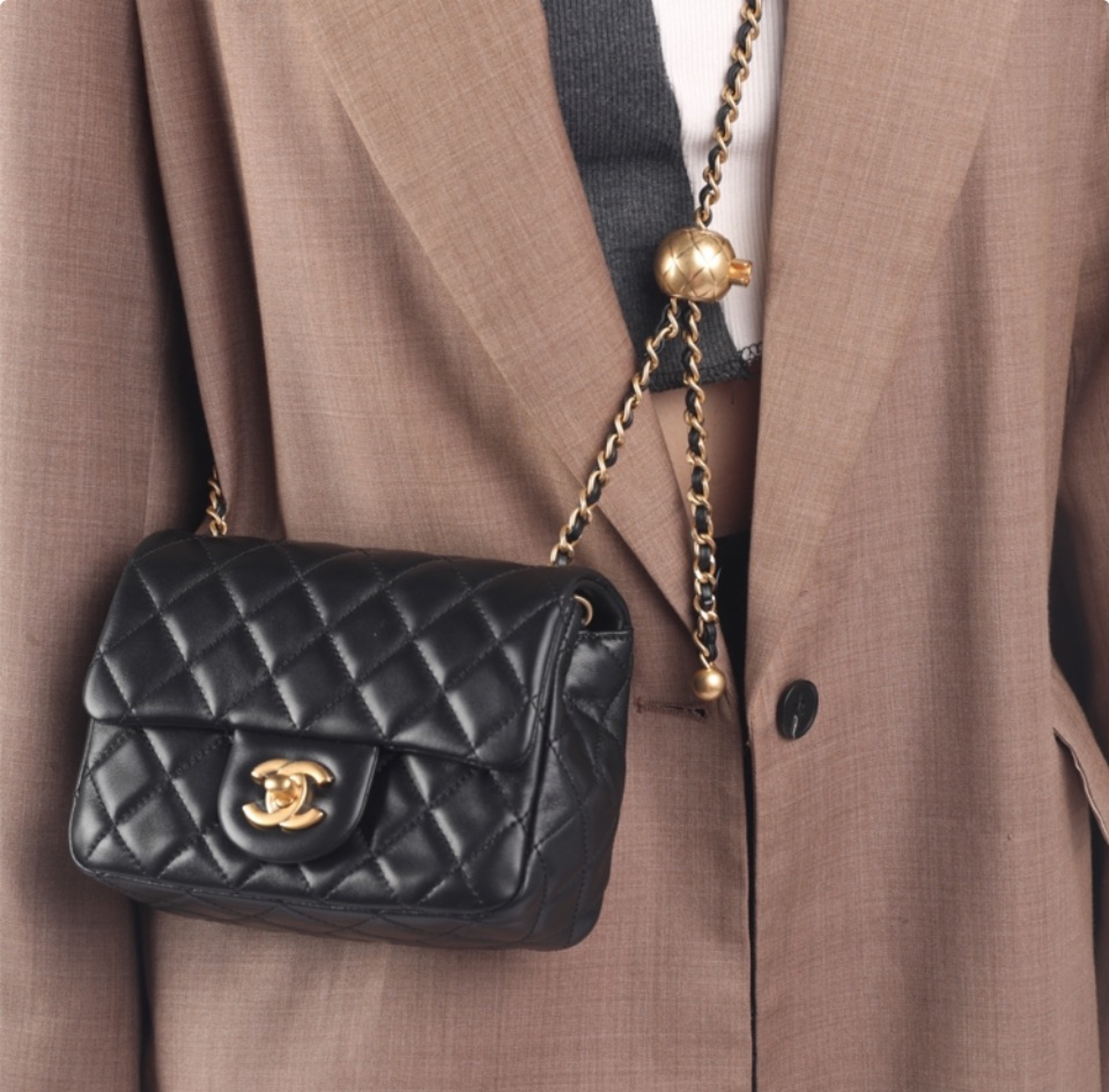 Chanel Lambskin Shoulder Crossbody Bag