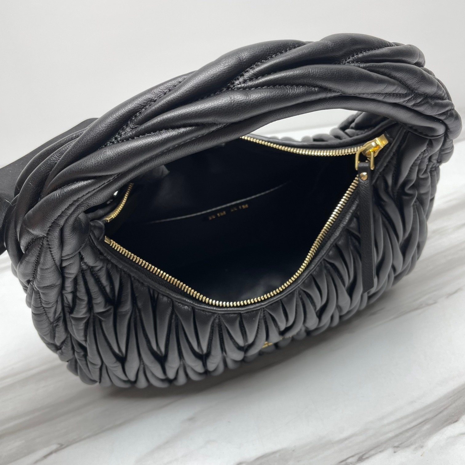 Miumiu  Wander Matelassé Medium Hobo Nappa Leather Underarm Bag