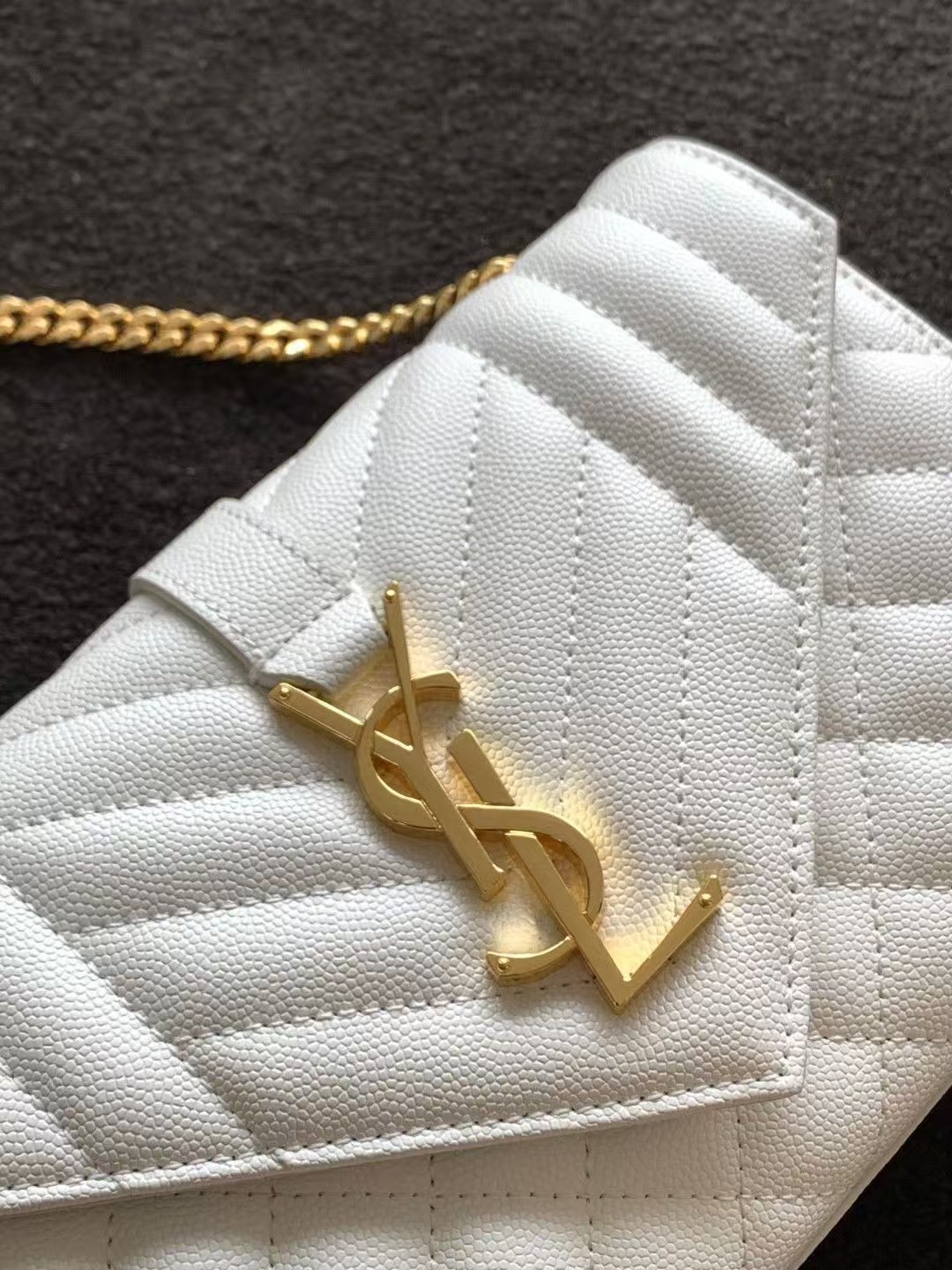 Saint Laurent YSL Envelope leather bag