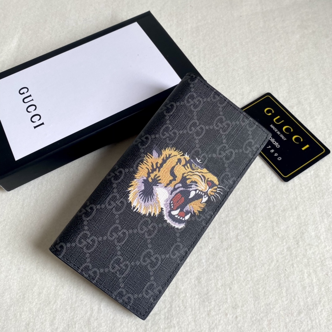 Gucci Unisex GG Supreme Printed Long Wallet