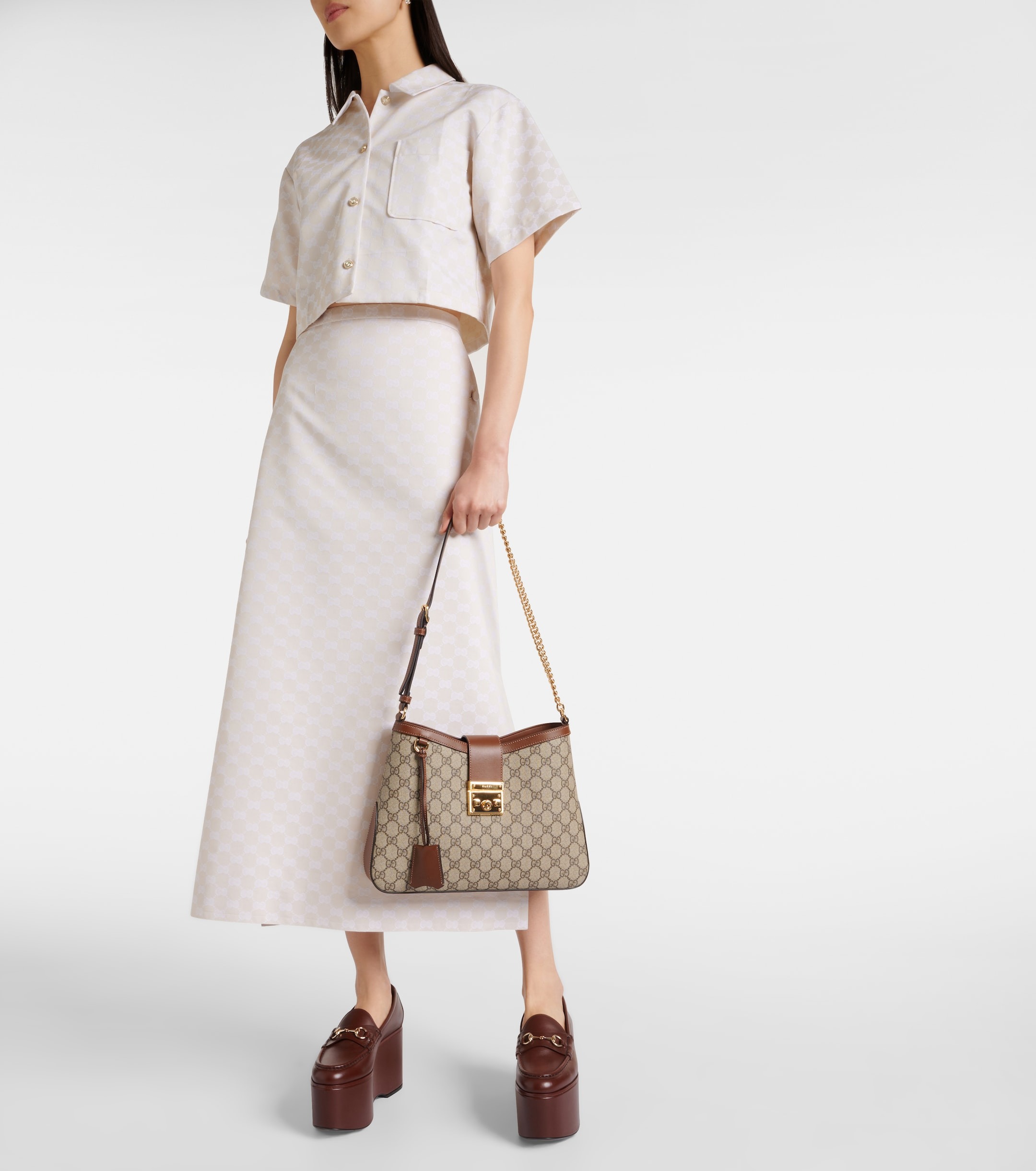 Gucci Padlock Medium Canvas shoulder bag