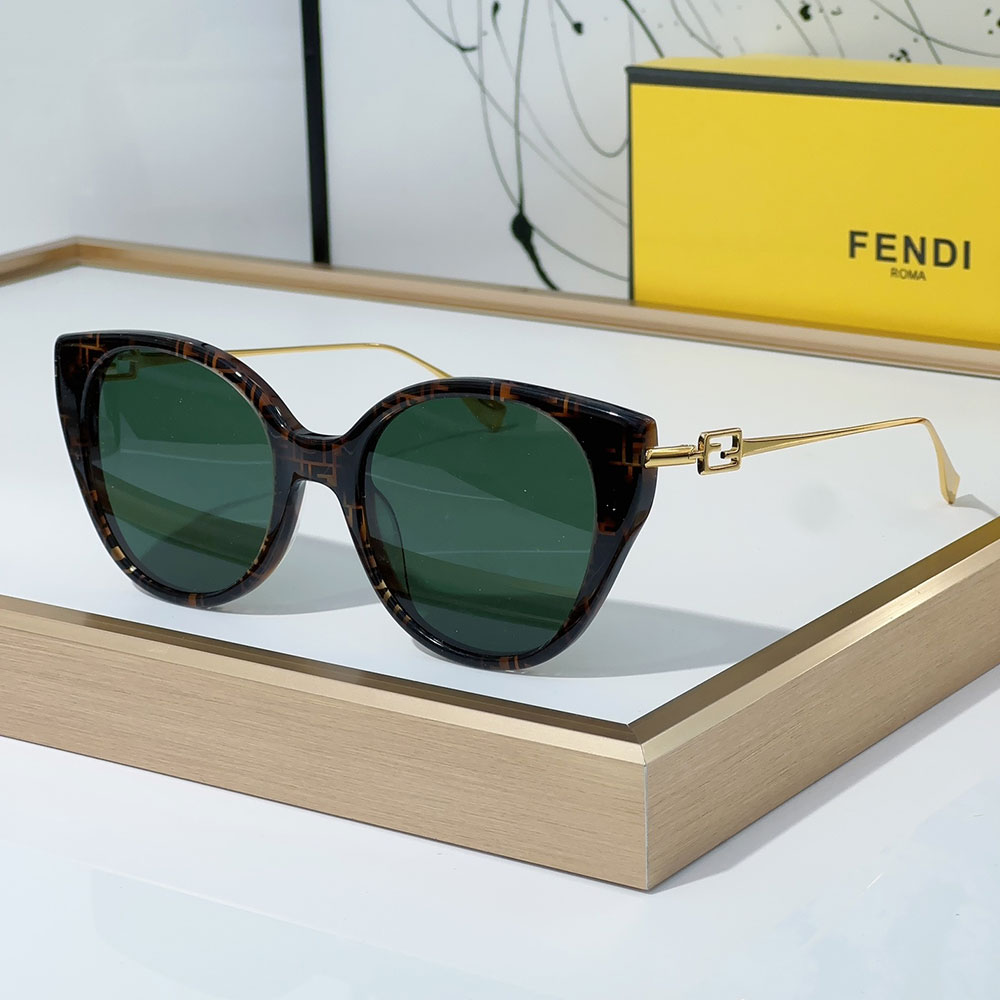 Fendi Slim Metal Mirror legs Sunglasses Top quality