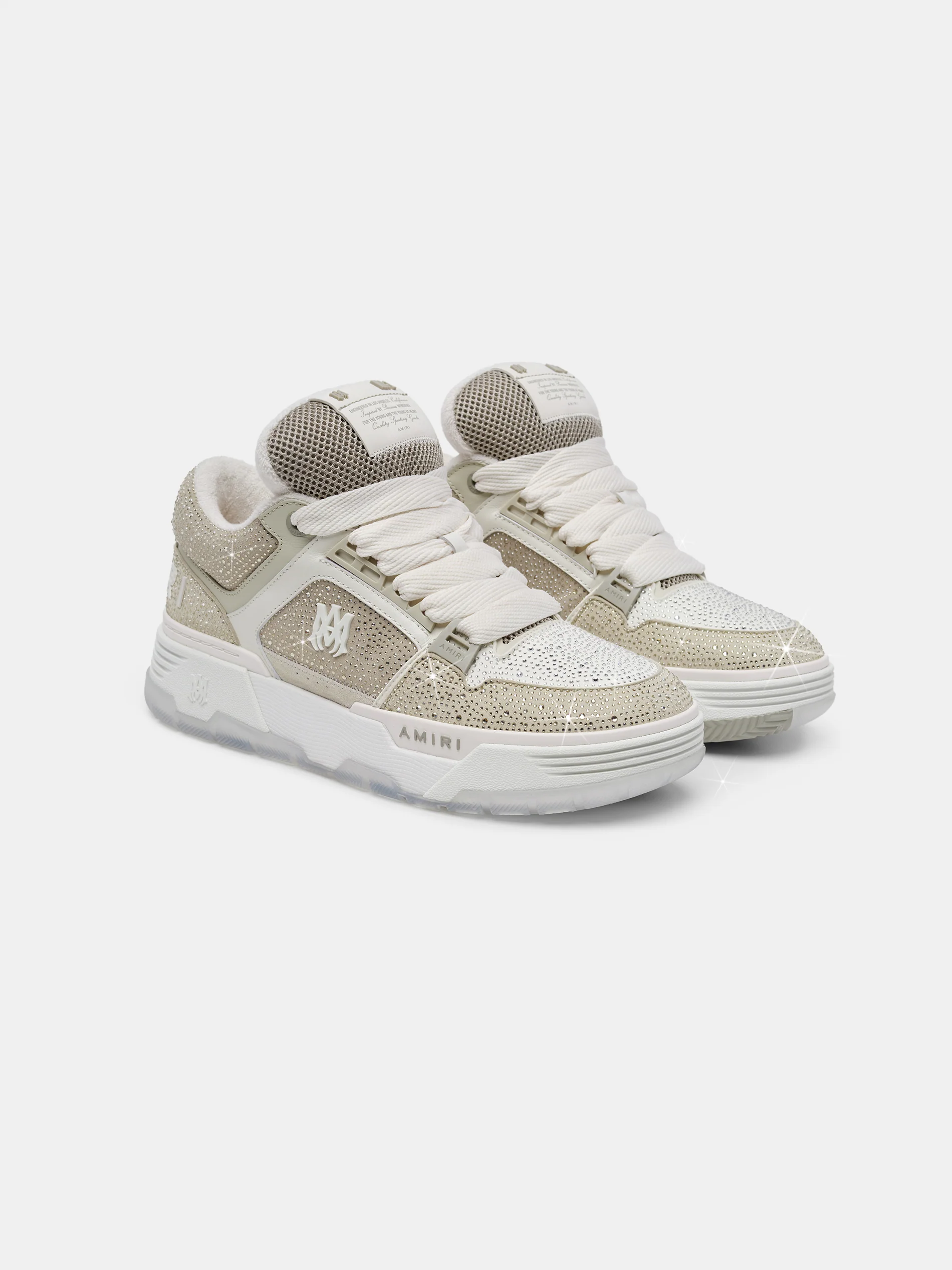 AMIRI WOMEN - WOMEN'S CRYSTAL MA-1 - Alabaster