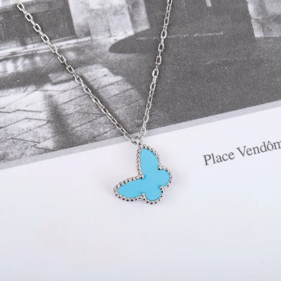 Van Cleef&Arpels VCA turquoise butterfly Necklace Jewelry