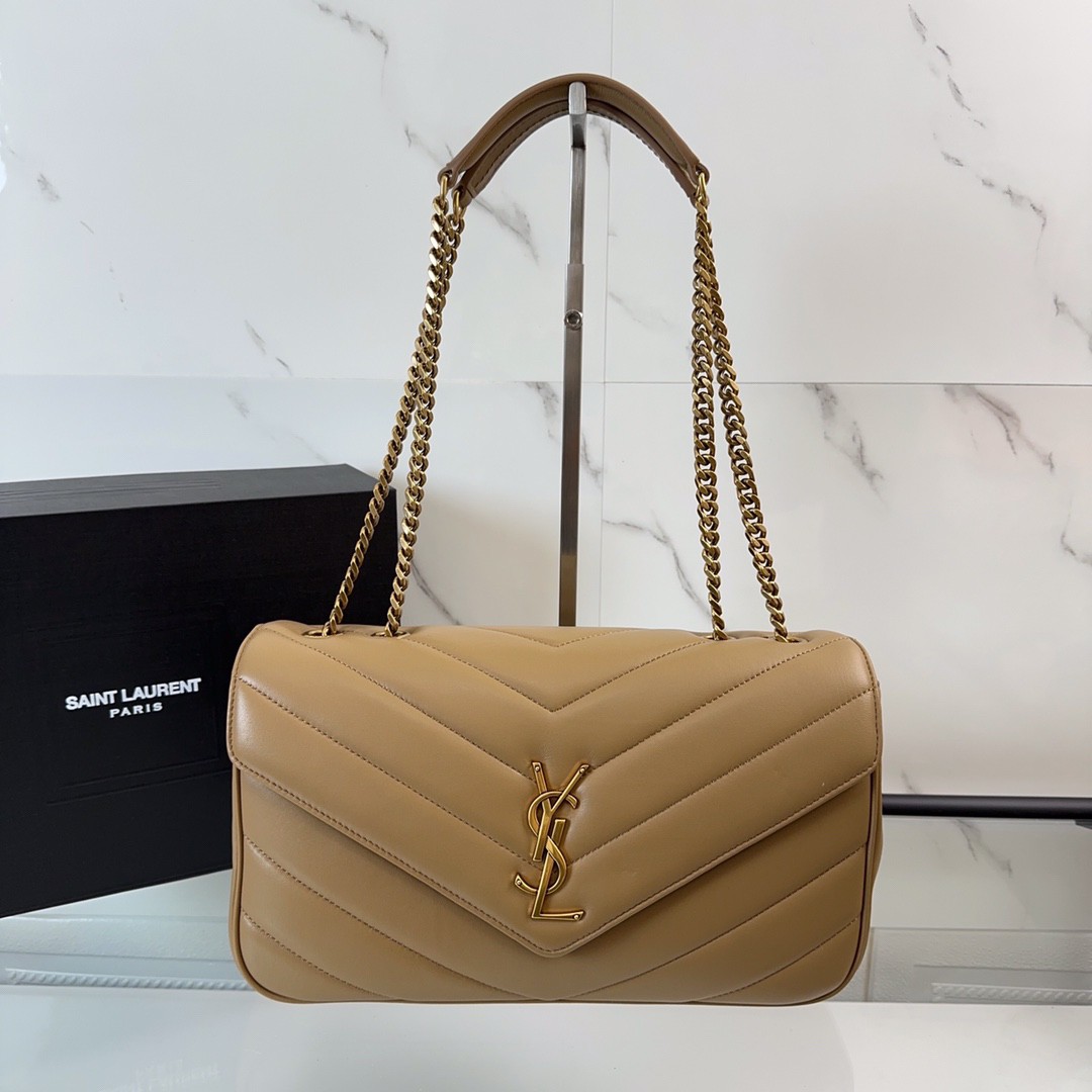 SAINT LAURENT YSL LOULOU medium bag in quilted lambskin
