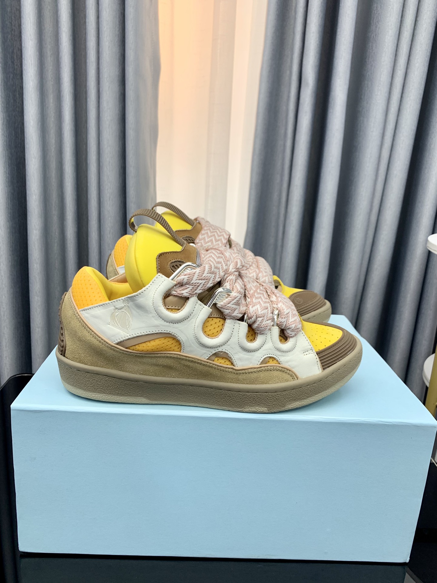 Lanvin LEATHER CURB SNEAKERS