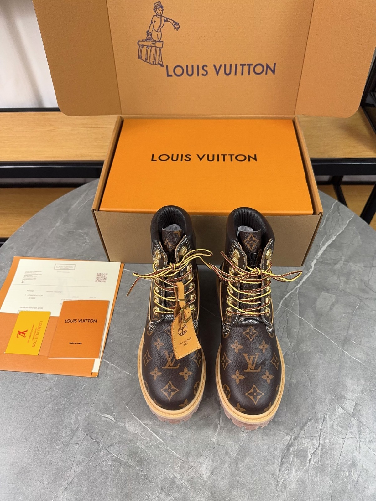 Louis Vuitton lv classic cowhide leather boots