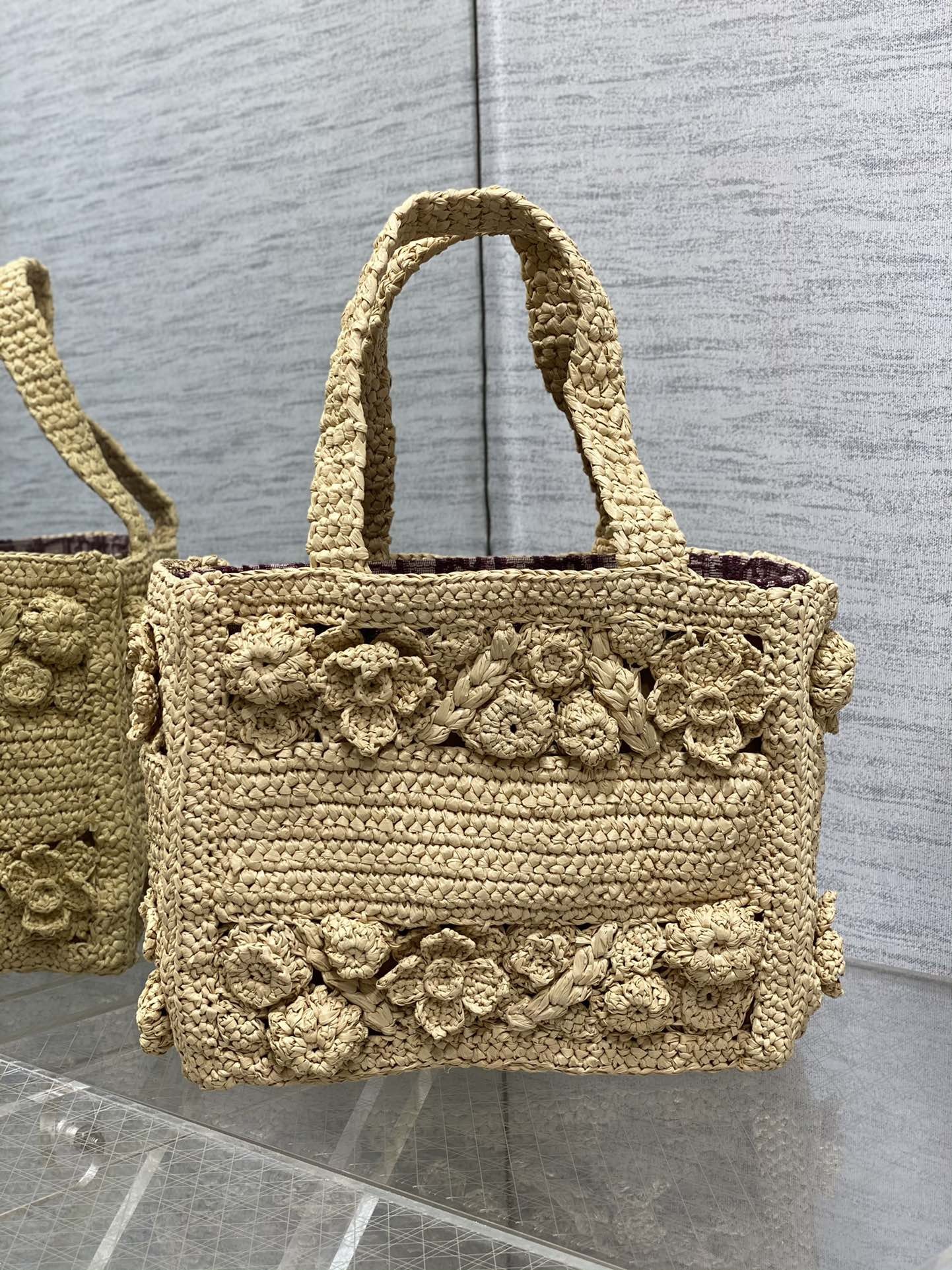 Dior Small Book Tote Straw tote bag