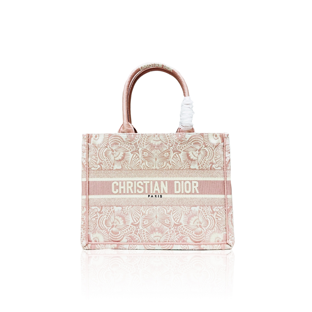 Dior Medium D-Butterfly paisley embroidery Book Tote